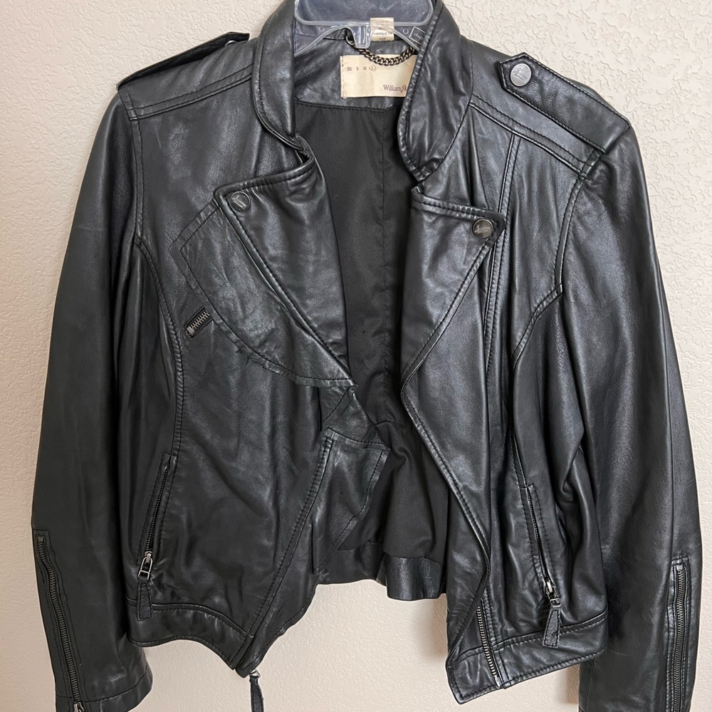 William Rast Leather Jacket Sz L